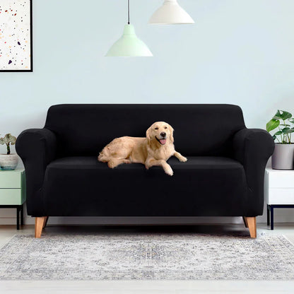Artiss Sofa Cover Couch Covers 3 Seater Stretch Black - Mekamart Australia