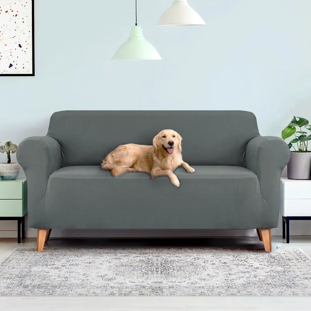 Artiss Sofa Cover Couch Covers 3 Seater Stretch Grey - Mekamart Australia