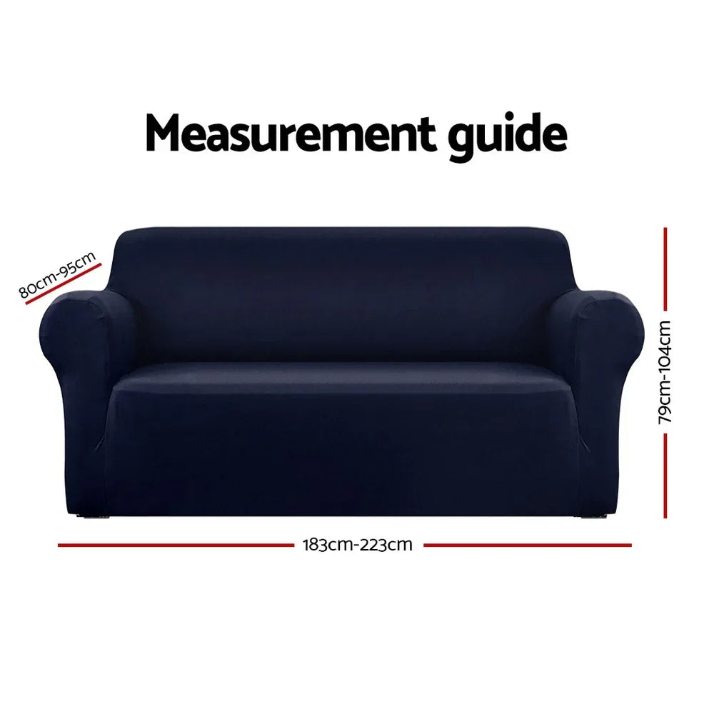 Artiss Sofa Cover Couch Covers 3 Seater Stretch Navy - Mekamart Australia