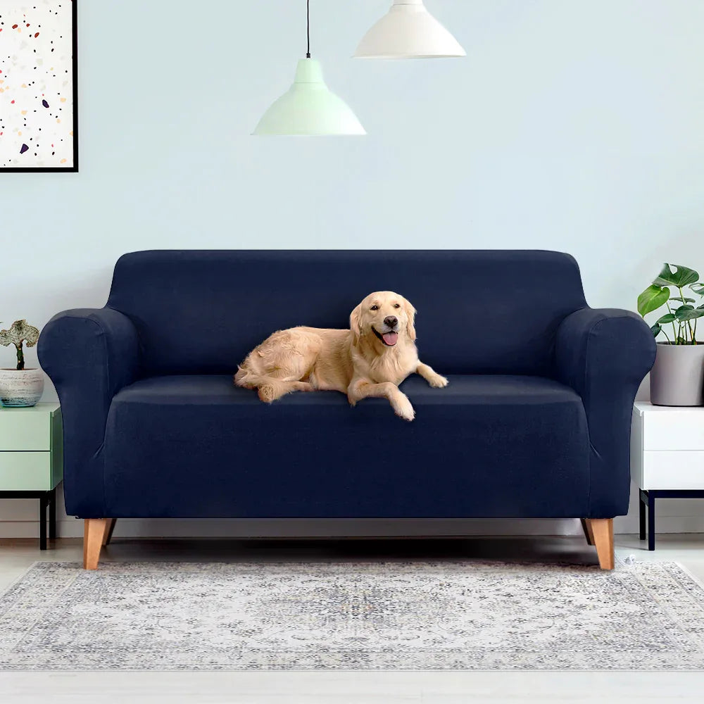 Artiss Sofa Cover Couch Covers 3 Seater Stretch Navy - Mekamart Australia