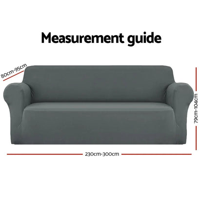 Artiss Sofa Cover Couch Covers 4 Seater Stretch Grey - Mekamart Australia