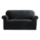 Artiss Sofa Cover Couch Covers 2 Seater Velvet Black - Mekamart Australia