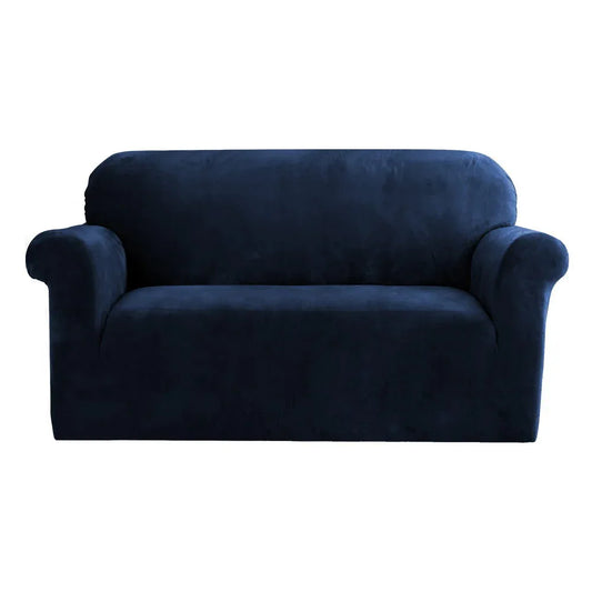 Artiss Sofa Cover Couch Covers 2 Seater Velvet Sapphire - Mekamart Australia