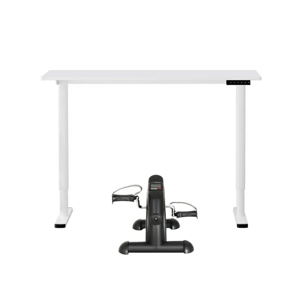 Artiss 120cm Electric Standing Desk with Mini Peal Exercise Bike Home Office - Mekamart Australia