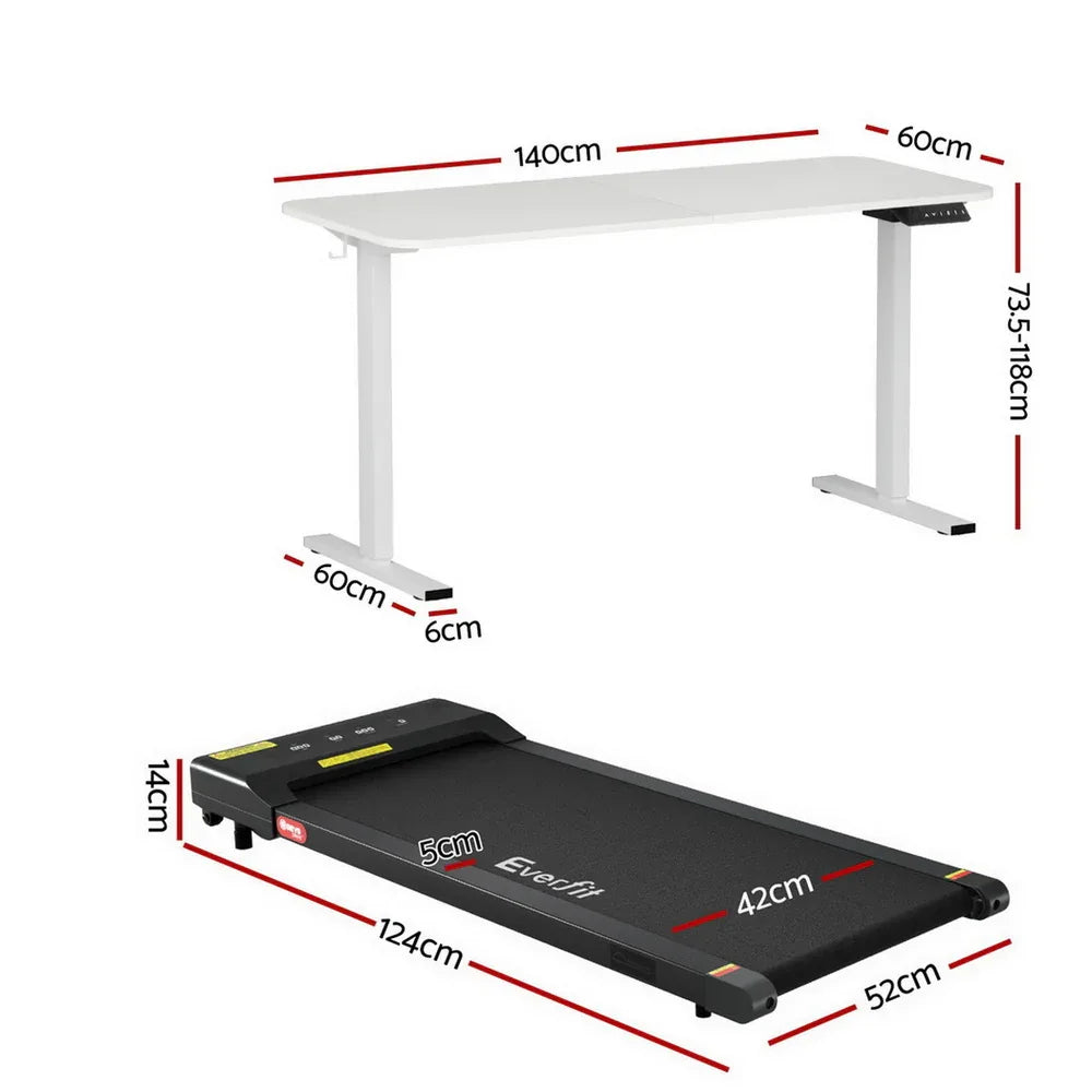 Artiss Electric Treadmill with 140cm Automatic Standing Desk Walking Pad 400mm - Mekamart Australia