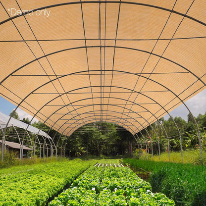 Instahut 50% Shade Cloth 1.83x10m Shadecloth Sail Hevy Duty Beige - Mekamart Australia