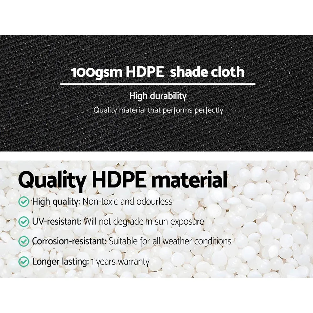 Instahut 50% Shade Cloth 1.83x20m Shade Cloth Sail Heavy Duty Shadecloth Garden Mesh Roll BK - Mekamart Australia
