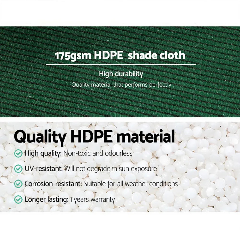 Instahut 70% Shade Cloth 1.83x30m Shadecloth Sail Heavy Duty Green - Mekamart Australia