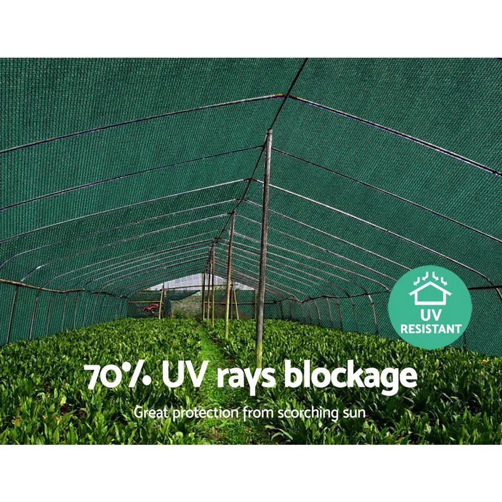 Instahut 70% Shade Cloth 1.83x30m Shadecloth Sail Heavy Duty Green - Mekamart Australia