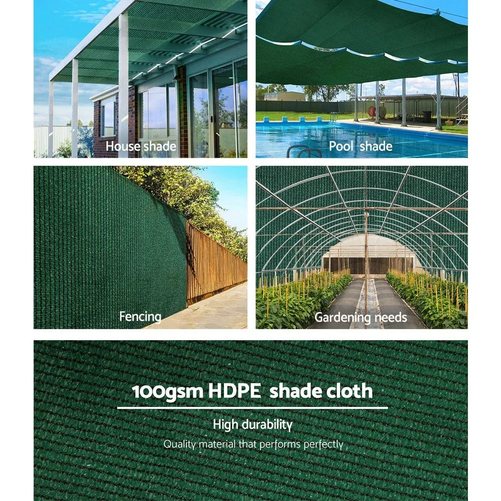 Instahut 50% Shade Cloth 3.66x20m Shade Cloth Sail Heavy Duty Shadecloth Garden Mesh Roll GR - Mekamart Australia