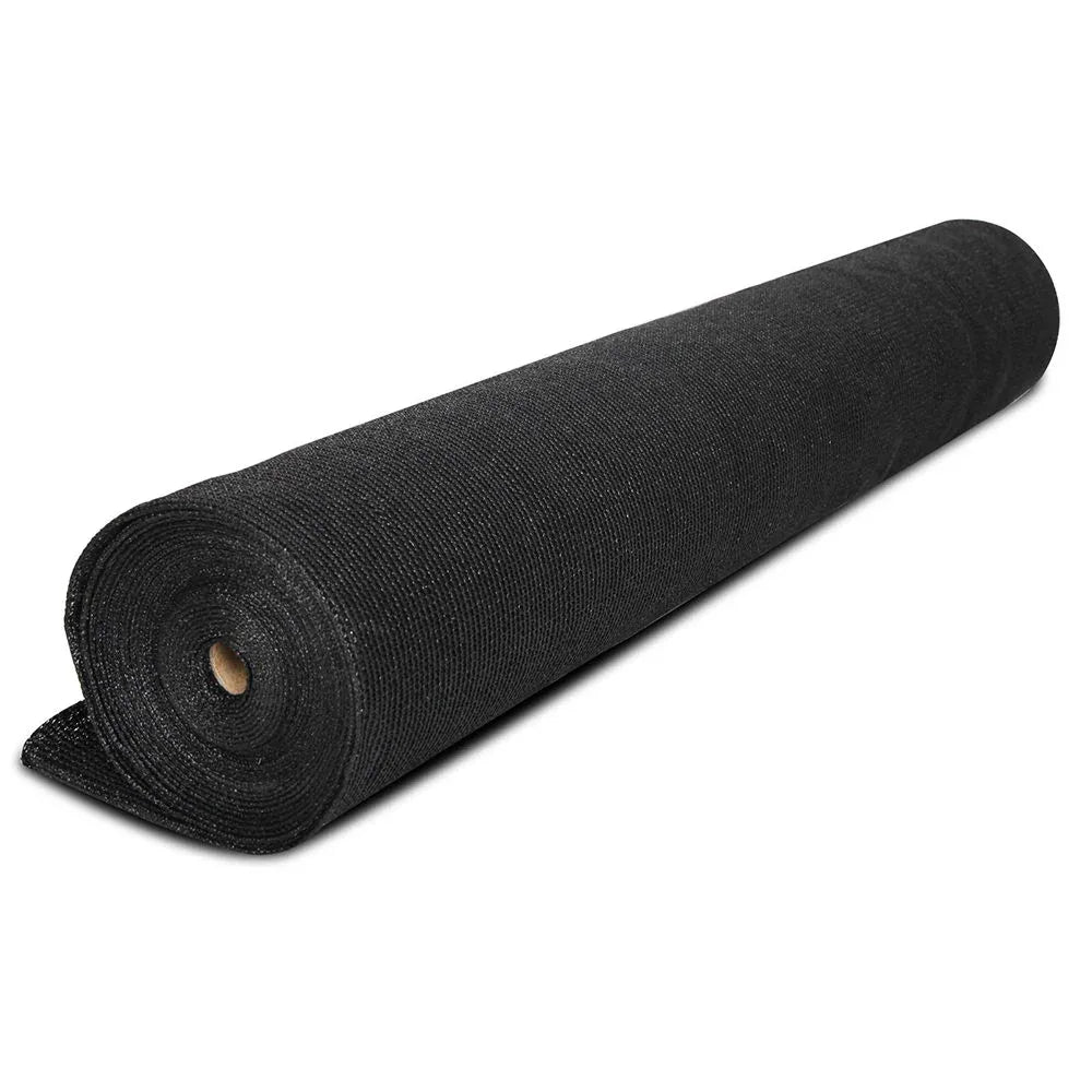 Instahut 90% Shade Cloth 3.66x20m Shadecloth Sail Heavy Duty Black - Mekamart Australia