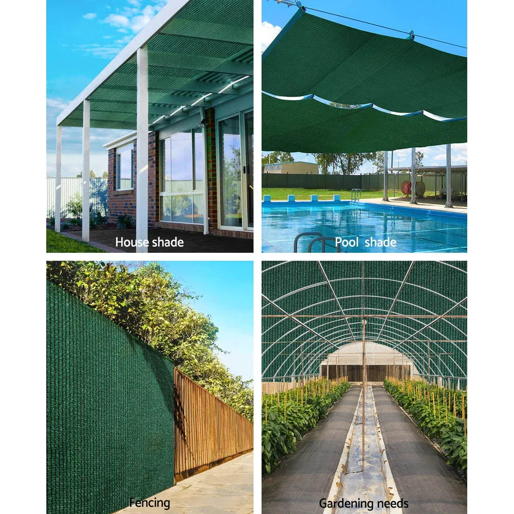 Instahut 50% Shade Cloth 3.66x30m Shade Cloth Sail Heavy Duty Shadecloth Garden Mesh Roll GR - Mekamart Australia