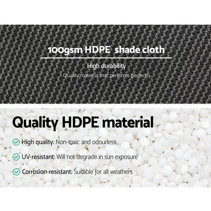 Instahut 50% Shade Cloth 3.66x30m Shadecloth Wide Heavy Duty White - Mekamart Australia