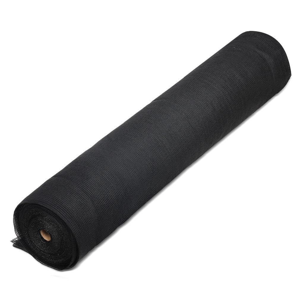 Instahut 30% Shade Cloth 3.66x30m Shadecloth Wide Heavy Duty Black - Mekamart Australia