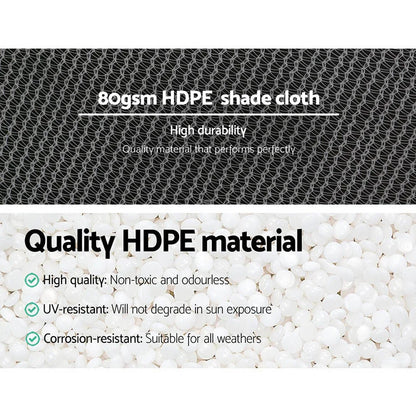 Instahut 30% Shade Cloth 3.66x30m Shadecloth Wide Heavy Duty White - Mekamart Australia