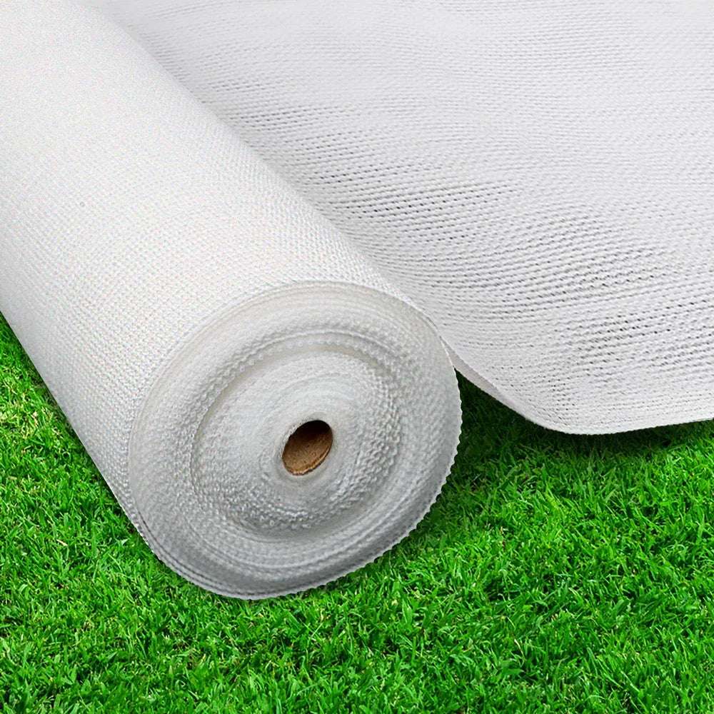 Instahut 90% Shade Cloth 3.66x30m Shadecloth Wide Heavy Duty White - Mekamart Australia