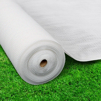 Instahut 90% Shade Cloth 3.66x30m Shadecloth Wide Heavy Duty White - Mekamart Australia