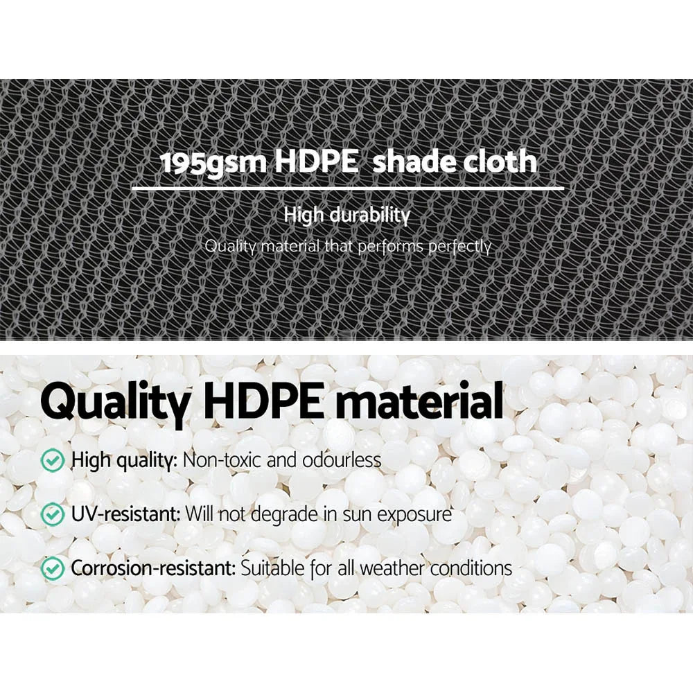 Instahut 90% Shade Cloth 3.66x30m Shadecloth Wide Heavy Duty White - Mekamart Australia