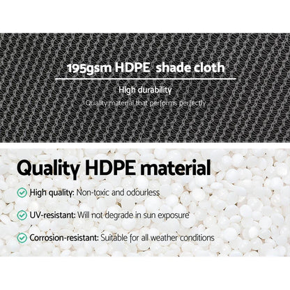 Instahut 90% Shade Cloth 3.66x30m Shadecloth Wide Heavy Duty White - Mekamart Australia