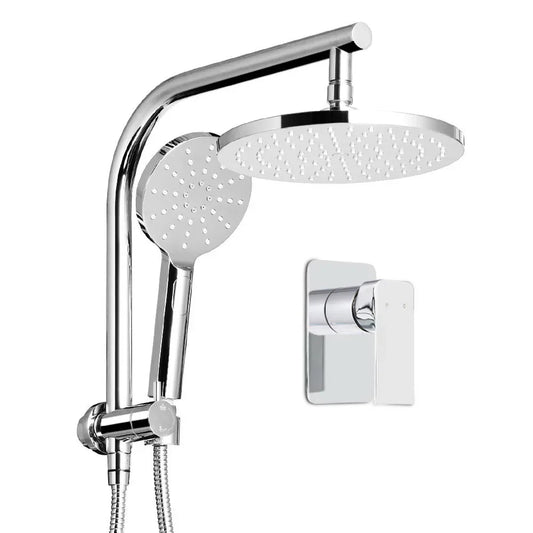 Cefito 9'' Rain Shower Head Set Handheld Round High Pressure Mixer Tap Chrome - Mekamart Australia