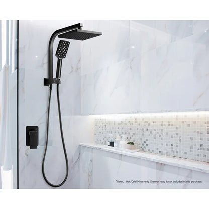 Cefito Shower Mixer Tap Wall Bath Taps Brass Hot Cold Basin Bathroom Black - Mekamart Australia