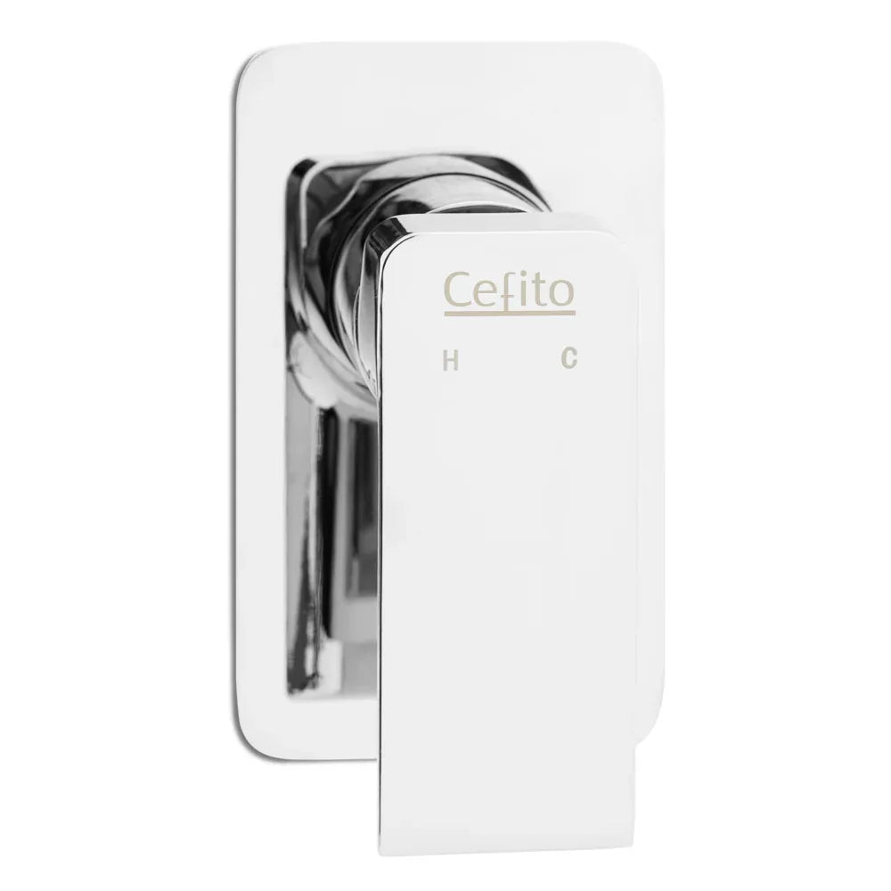 Cefito Shower Mixer Tap Wall Bath Taps Brass Hot Cold Basin Bathroom Chrome - Mekamart Australia