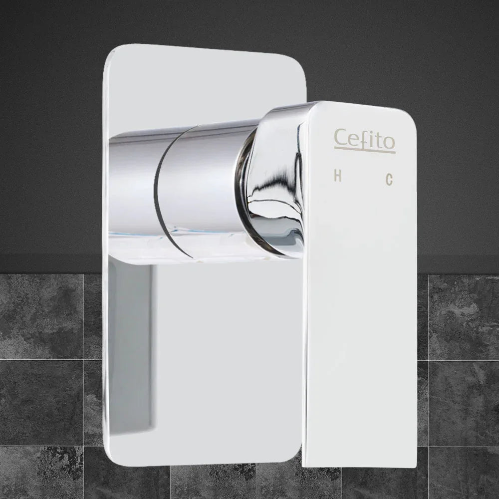 Cefito Shower Mixer Tap Wall Bath Taps Brass Hot Cold Basin Bathroom Chrome - Mekamart Australia