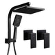Cefito 8'' Rain Shower Head Set Handheld Square High Pressure Twins Tap Black - Mekamart Australia
