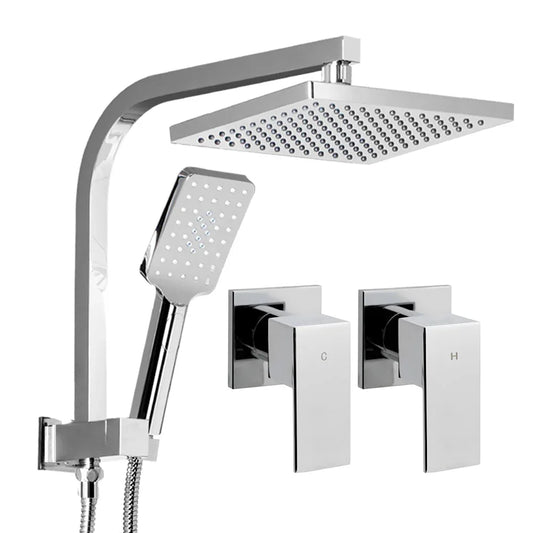 Cefito 8'' Rain Shower Head Set Handheld Square High Pressure wins Tap�Chrome - Mekamart Australia