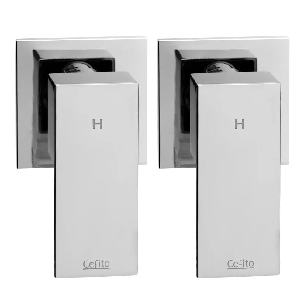 Cefito Shower Twins Tap Wall Bath Taps Brass Hot Cold Basin Bathroom Chrome - Mekamart Australia