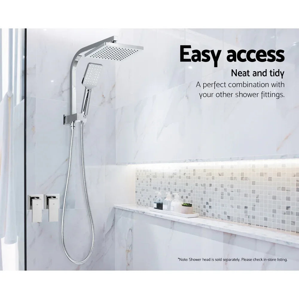 Cefito Shower Twins Tap Wall Bath Taps Brass Hot Cold Basin Bathroom Chrome - Mekamart Australia