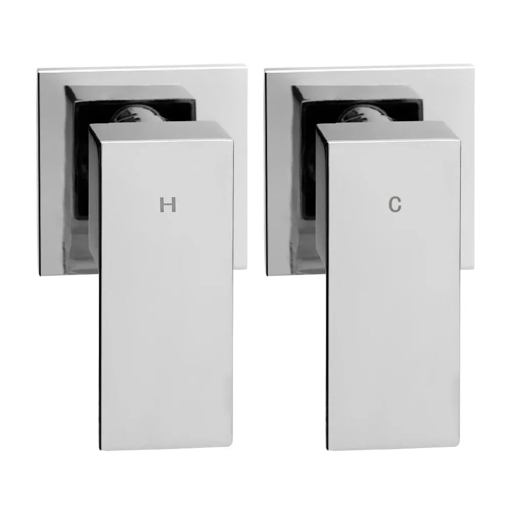 Cefito 8'' Rain Shower Head Wall Arm Square High Pressure Twins Tap Chrome - Mekamart Australia