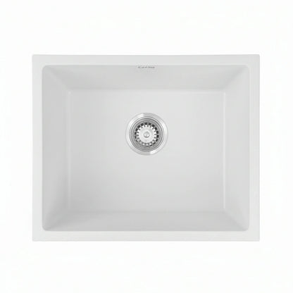 Cefito Kitchen Sink 55x45cm Granite Stone Sink Single Bowl White - Mekamart Australia