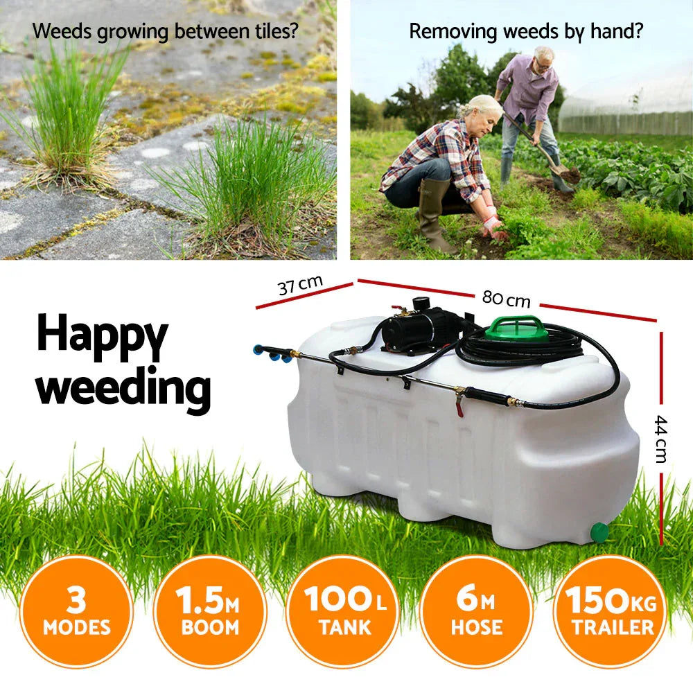 Giantz Weed Sprayer 100L Trailer 1.5M Boom Garden Spray - Mekamart Australia
