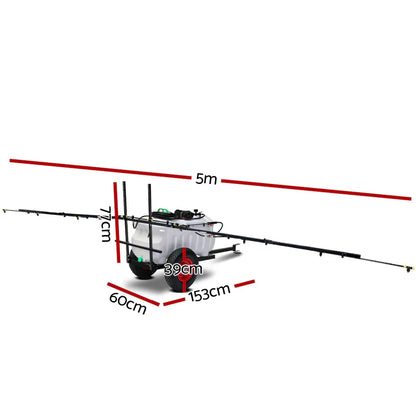 Giantz Weed Sprayer 100L Trailer 5M Boom Garden Spray - Mekamart Australia