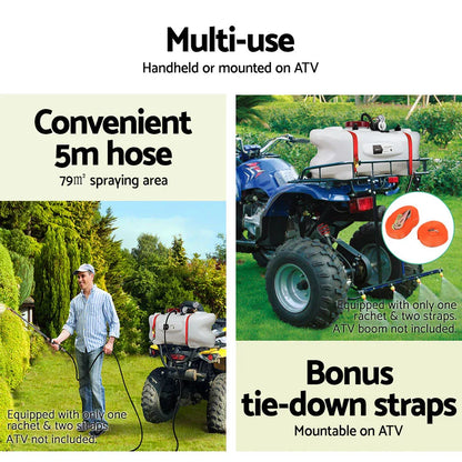 Giantz Weed Sprayer 60L 1.5M Fixed Boom Garden Spray - Mekamart Australia
