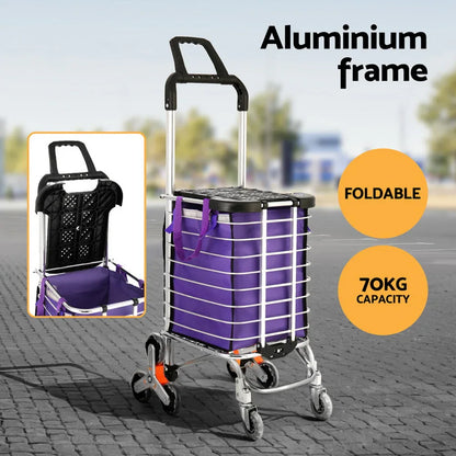 Emajin Shopping Cart Trolley 35L Foldable Climbing Wheels - Mekamart Australia