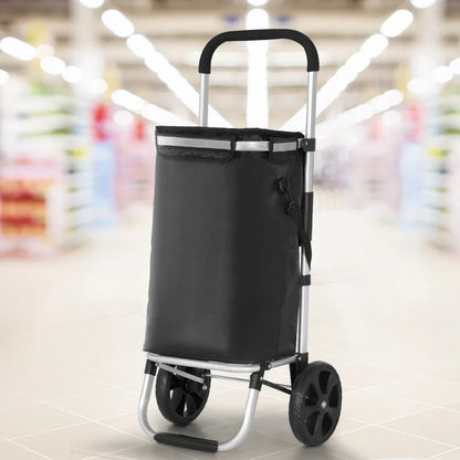 Emajin Shopping Trolley Cart Foldable 45KG Black - Mekamart Australia