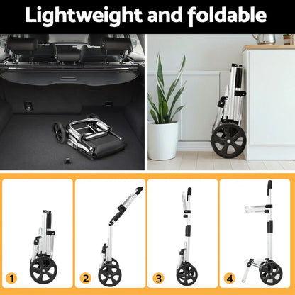 Emajin Shopping Trolley Cart Foldable 45KG Black - Mekamart Australia