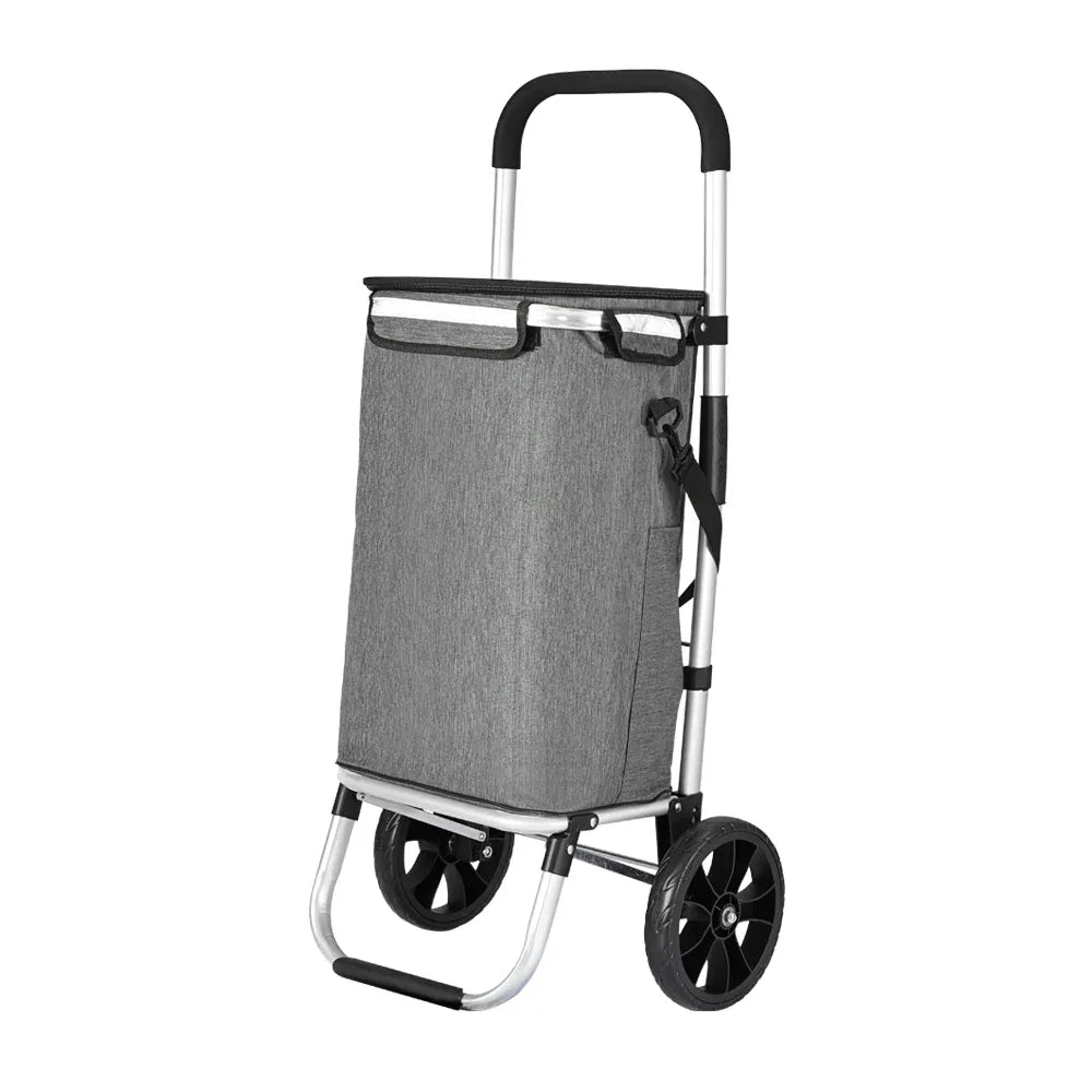Emajin Shopping Trolley Cart 45KG Foldable Grey - Mekamart Australia