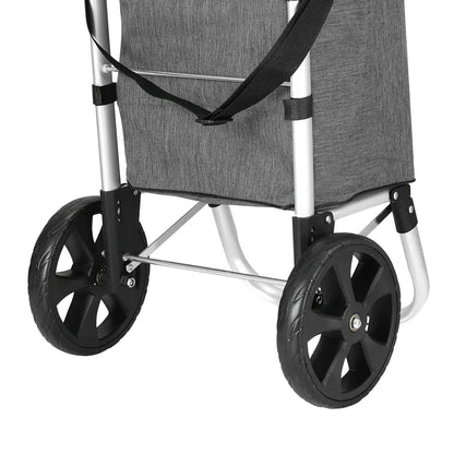 Emajin Shopping Trolley Cart 45KG Foldable Grey - Mekamart Australia