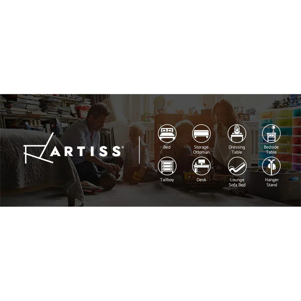 Artiss Bedside Table Vintage - THYME White - Mekamart Australia