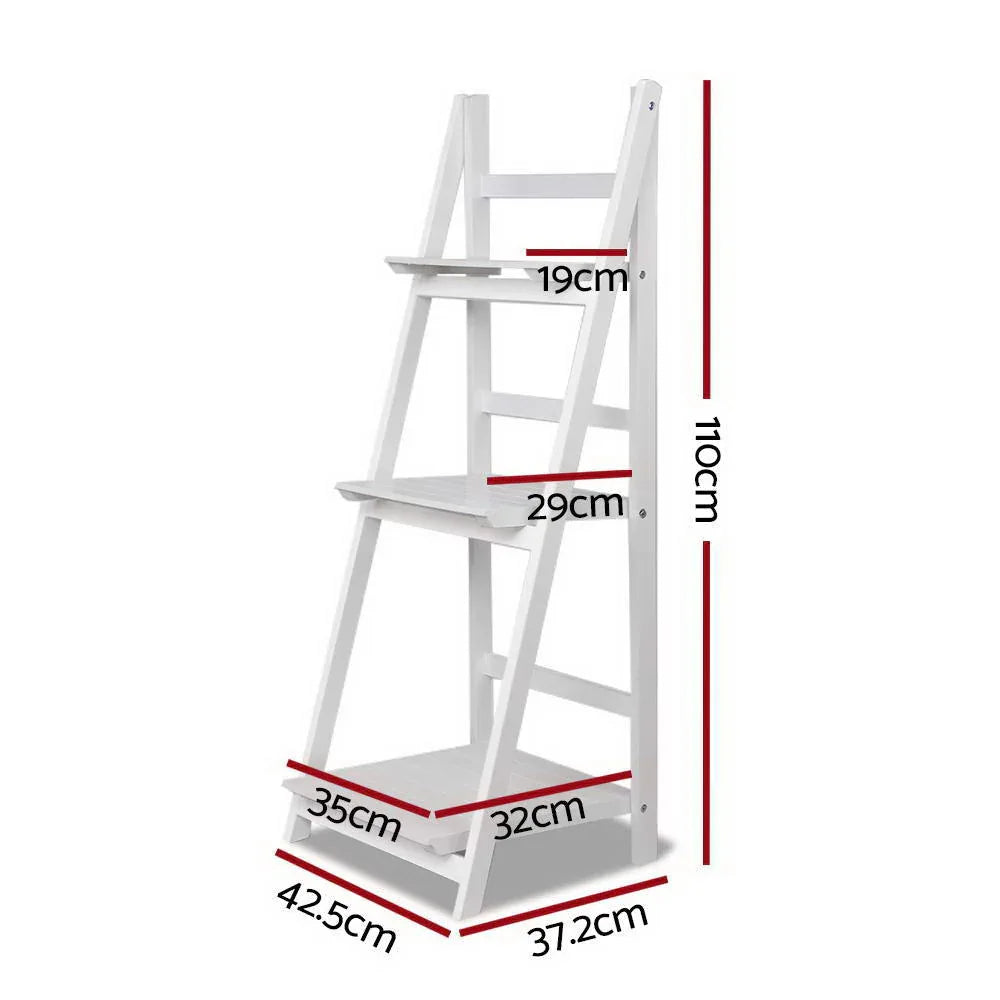 Artiss Bookshelf Corner Shelf 3 Tiers - ZANE White - Mekamart Australia