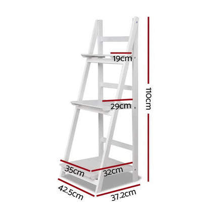 Artiss Bookshelf Corner Shelf 3 Tiers - ZANE White - Mekamart Australia