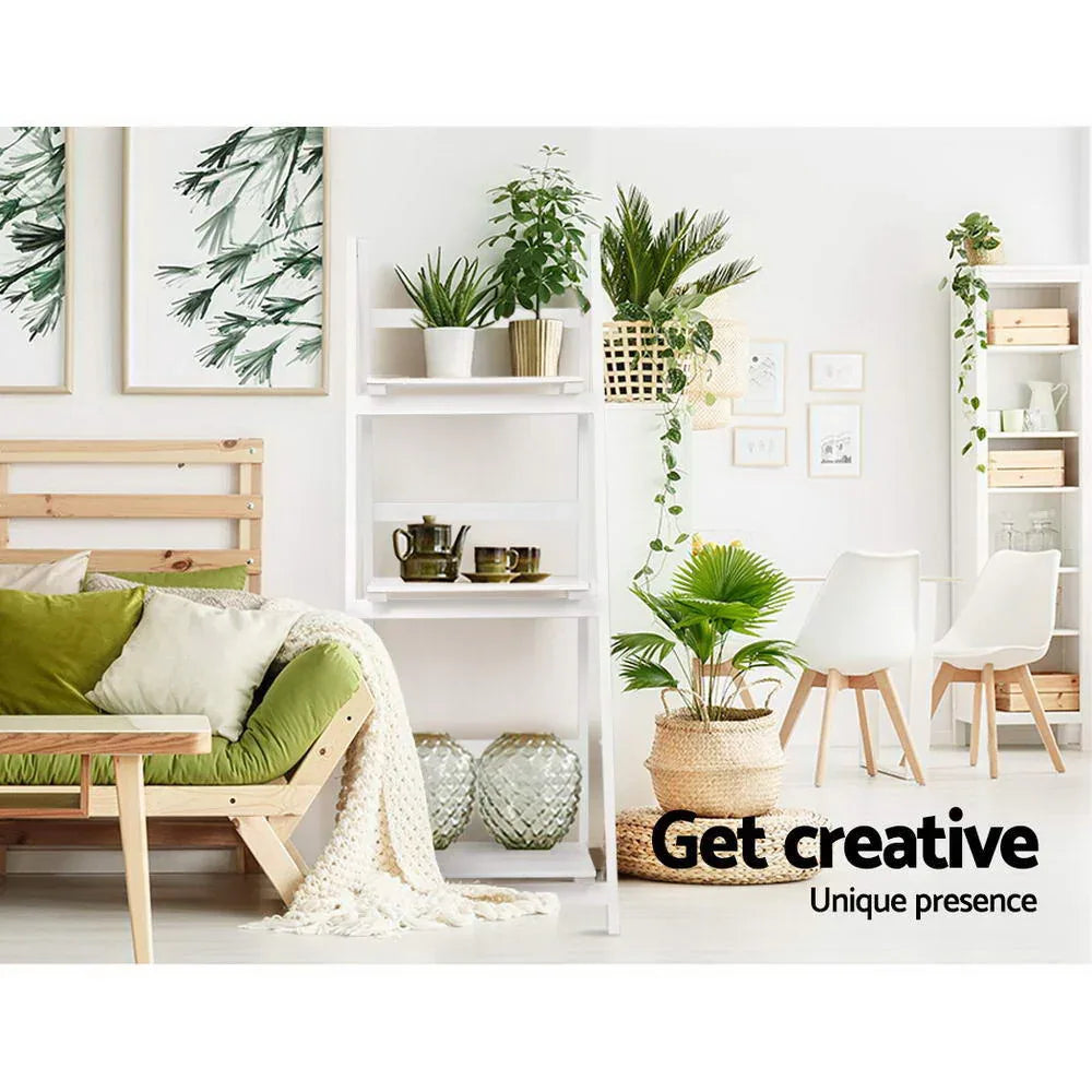 Artiss Bookshelf Corner Shelf 3 Tiers - ZANE White - Mekamart Australia