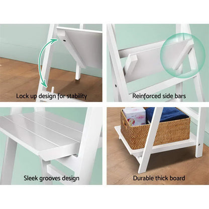 Artiss Bookshelf Corner Shelf 3 Tiers - ZANE White - Mekamart Australia