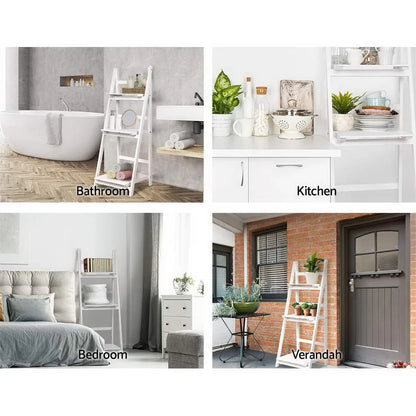 Artiss Bookshelf Corner Shelf 3 Tiers - ZANE White - Mekamart Australia