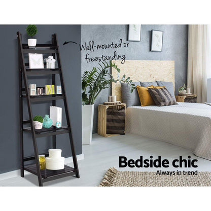Artiss Bookshelf Corner Shelf 5 Tiers - ZANE Coffee - Mekamart Australia