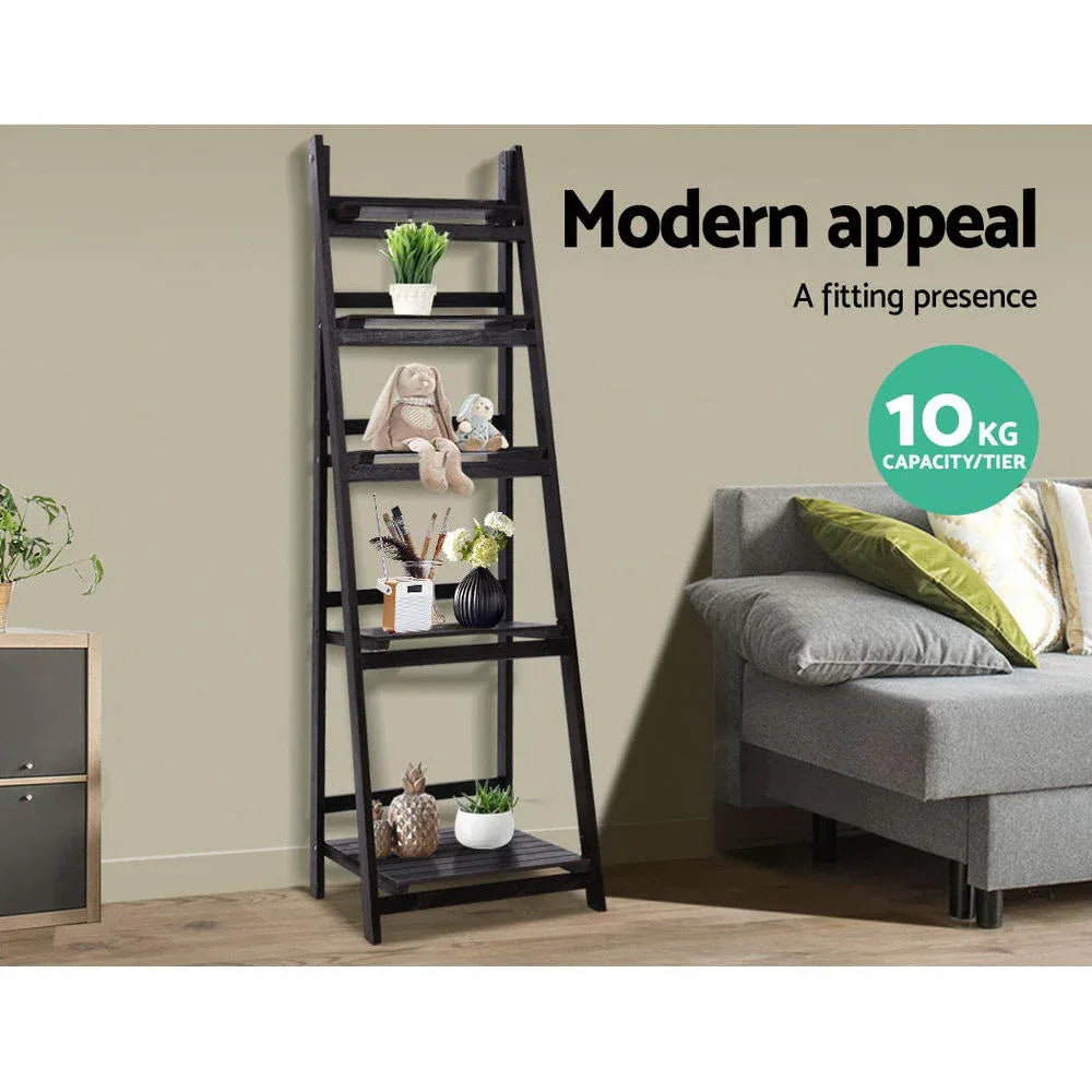 Artiss Bookshelf Corner Shelf 5 Tiers - ZANE Coffee - Mekamart Australia