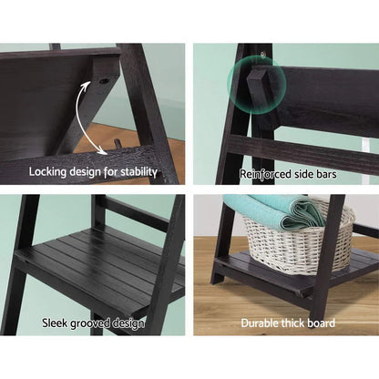 Artiss Bookshelf Corner Shelf 5 Tiers - ZANE Coffee - Mekamart Australia